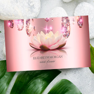 Cartão De Visita Moderno Lotus Elegante e Estiloso, Gota
