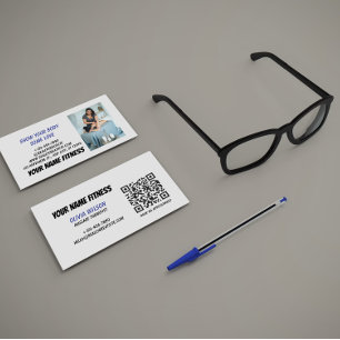 Cartão de Visita Moderno Mídia Social Código QR