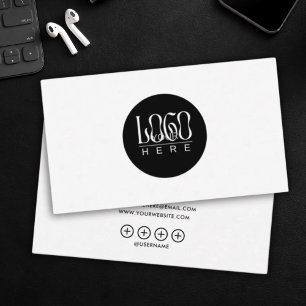 Cartão De Visita moderno minimalista Adicione seu logotipo personal