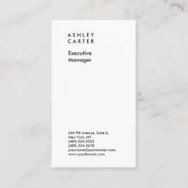 Cartão De Visita Moderno minimalista branco elegante profissional