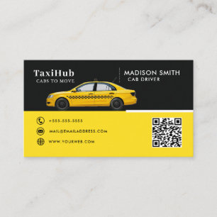 Cartão de visita moderno minimalista de táxi