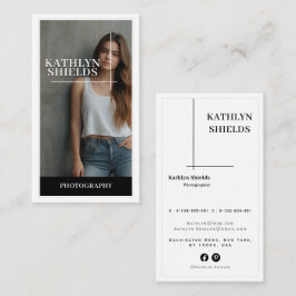 Cartão De Visita Moderno Minimalista Fotografia Profissional moda