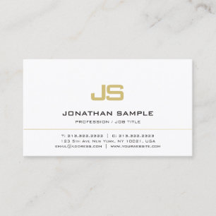 Cartão De Visita Moderno Minimalista Profissional Elegante Monogram