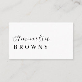 Cartão De Visita Moderno Minimalista | Script Profissional Elegante