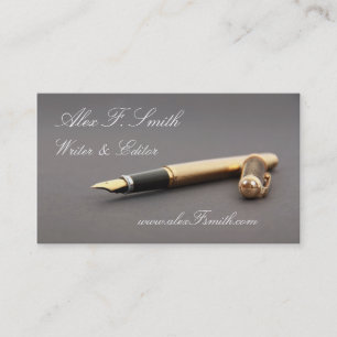 Cartão de visita moderno para o editor escrito