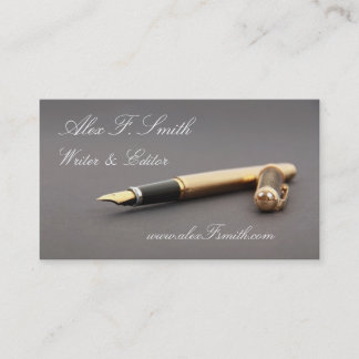 Cartão de visita moderno para o editor escrito