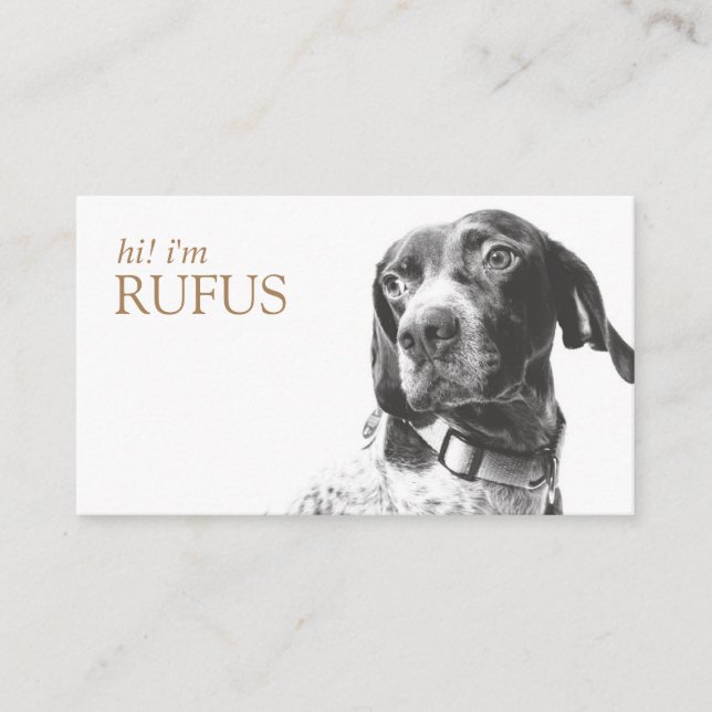 Cartão De Visita Moderno Personalizado Adicionar sua Fotografia de  (Frente)