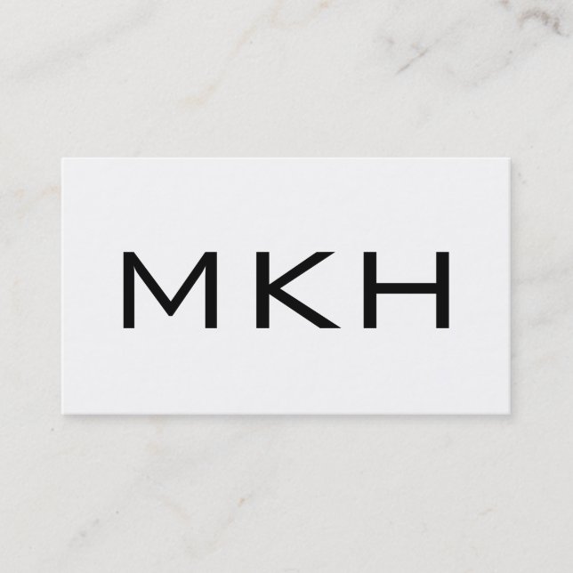 Cartão de visita moderno preto e branco (Frente)
