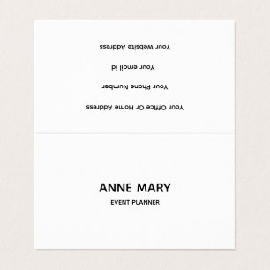 Cartão De Visita Moderno preto mínimo e simples profissional