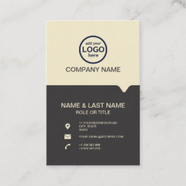 Cartão De Visita Moderno Profissional 2 cores adicione seu logotipo