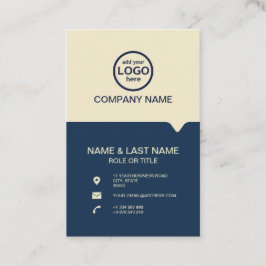 Cartão De Visita Moderno Profissional 2 cores adicione seu logotipo