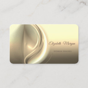 Cartão De Visita Moderno Profissional Elegante, Dourado, Abstrato