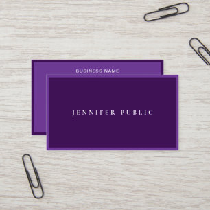 Cartão De Visita Moderno Profissional Elegante Roxo Personalizado L