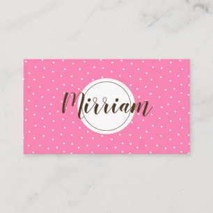 Cartão De Visita Moderno profissional feminino rosa e marrom