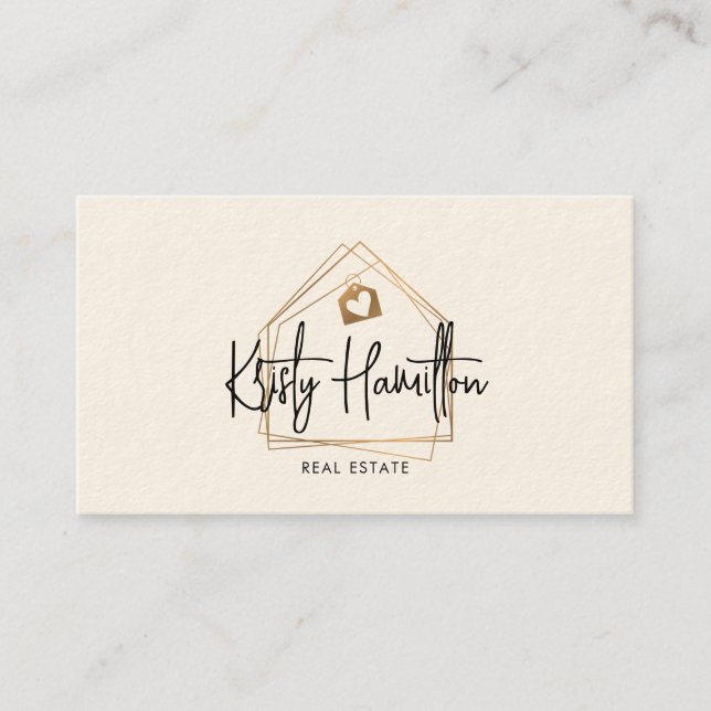 Cartão De Visita moderno profissional imobiliário adicione foto cód (Frente)