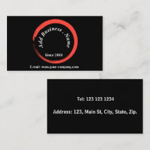 Moderno profissional preto personalizado