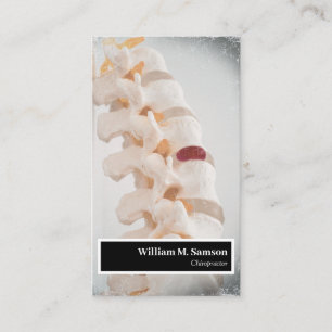 Cartão De Visita Moderno quiroprático Spine fecha