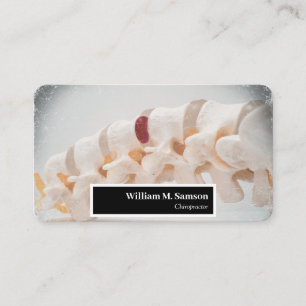 Cartão De Visita Moderno quiroprático Spine fecha