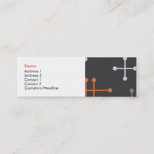 Cartão de visita moderno retro do teste padrão