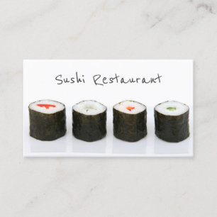 Cartão de visita moderno simples do sushi