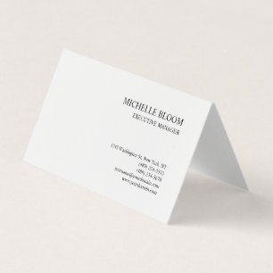 Cartão De Visita Moderno Simples Minimalista Branco