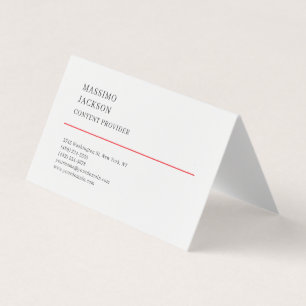 Cartão De Visita Moderno Simples Minimalista Preto Branco