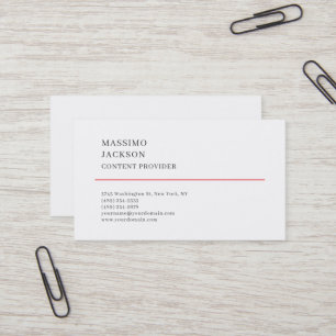Cartão De Visita Moderno Simples Minimalista Preto Branco