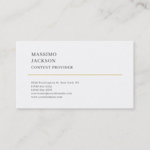 Cartão De Visita Moderno Simples Preto Branco Minimalista 