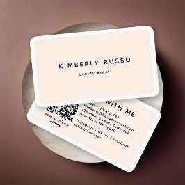 Cartão De Visita Moderno, Trendência, Código QR, Salão