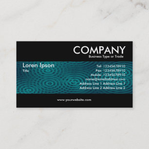 Cartão De Visita Moderno - turquesa elétrica da obscuridade da