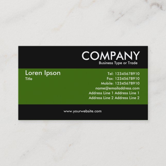 Cartão De Visita Moderno - Verde (Frente)