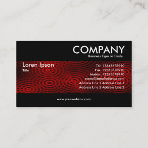 Cartão De Visita Moderno - vermelho elétrico da chuva