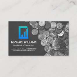 Cartão De Visita Moedas | Logotipo de papel financeiro