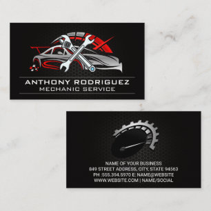 Cartão De Visita Molas Serviços de Automóveis Desportivos