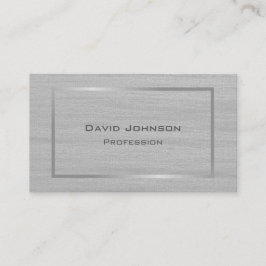 Cartão De Visita Moldura de prata Elegante de Impressão de Textura 