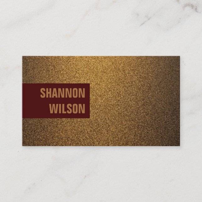 Cartão De Visita Moldura de vinho tinto de ouro com brilho moderno (Frente)