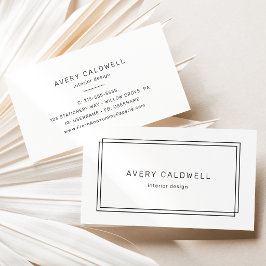 Cartão De Visita Moldura Dupla Minimalista Moderna AVERY