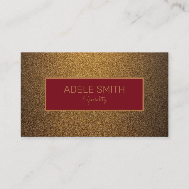 Cartão De Visita Moldura vermelha de cobre de luxo moderna (Frente)