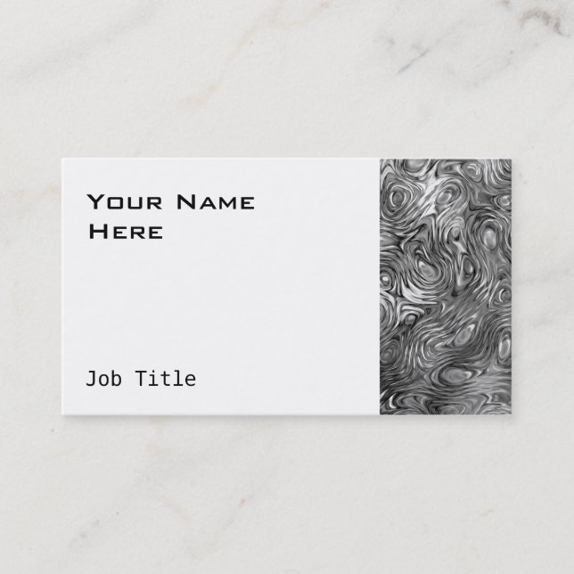 Cartão de visita molhado branco (Frente)