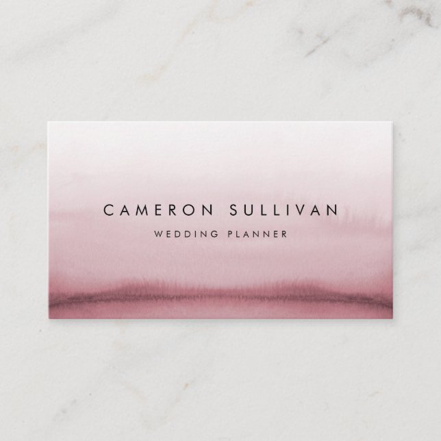 Cartão De Visita Molho Cor-de-Água Rosa Moderno (Frente)