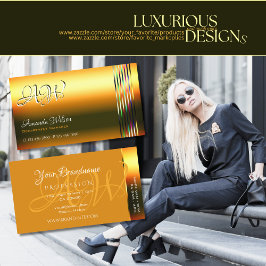 Cartão De Visita Molho Laranja Cor-de-Cor-de-Laranja Espalha Monogr