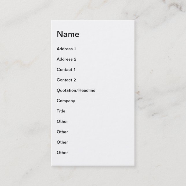 Cartão De Visita Mona Lisa (Frente)