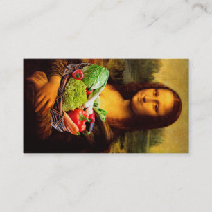 Cartão De Visita Mona Lisa ama legumes