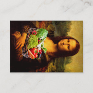 Cartão De Visita Mona Lisa ama legumes
