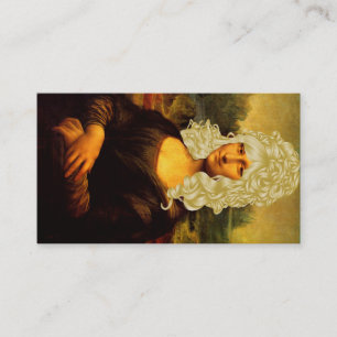 Cartão De Visita Mona Lisa mudou seu penteado
