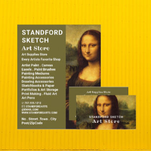 Cartão De Visita Mona Lisa Por Leonardo Da Vinci, Loja De Supriment