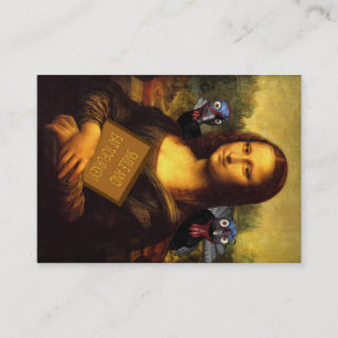 Cartão De Visita Mona Lisa Protege Perus