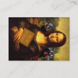 Cartão De Visita Mona Lisa Protege Perus