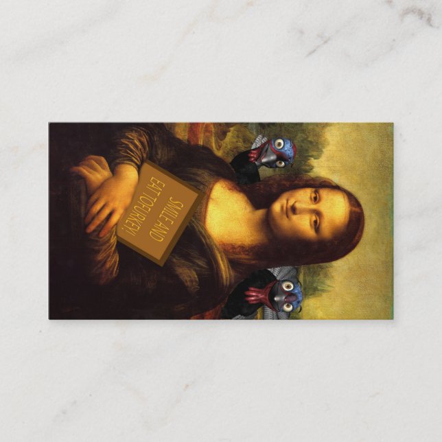 Cartão De Visita Mona Lisa Protege Perus (Frente)