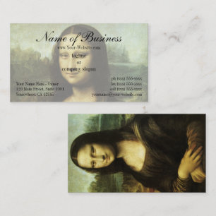 Cartão De Visita Mona Lisa (também conhecida como La Gioconda) por